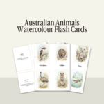 Australian Animals Watercolour Flash Cards